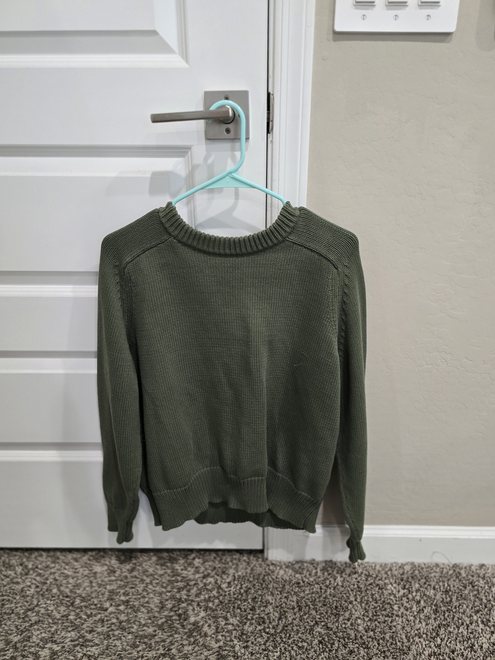 J. Crew Olive Crewneck Knit Sweater